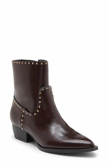 Tazzy Stud Faux Leather Bootie