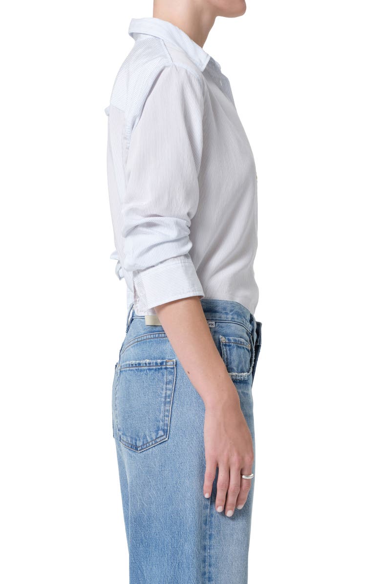 Citizens of Humanity Avni Slim Fit Button-Up Shirt, Alternate, color, Blue Microstripe