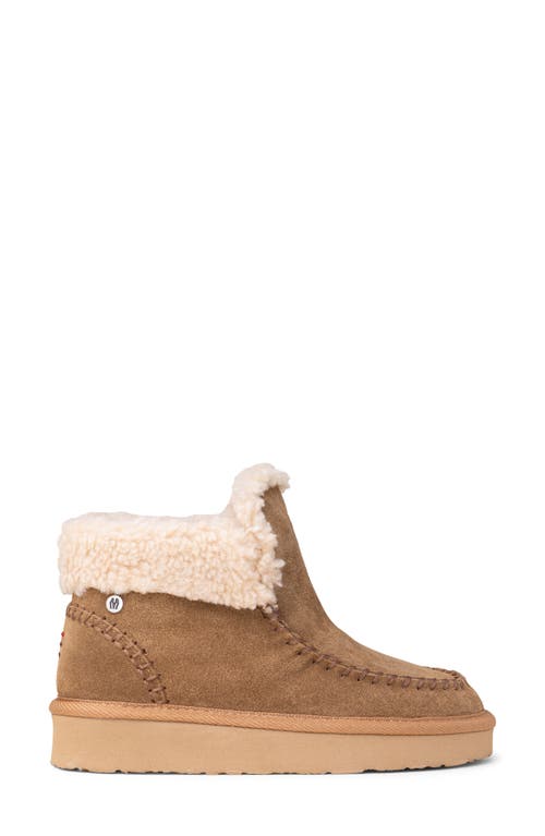 Minnetonka Chandra Faux Shearling Lined Bootie In Brown
