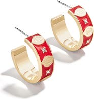 WEAR by Erin Andrews x BaubleBar Cincinnati Reds Enamel Hoop Earrings