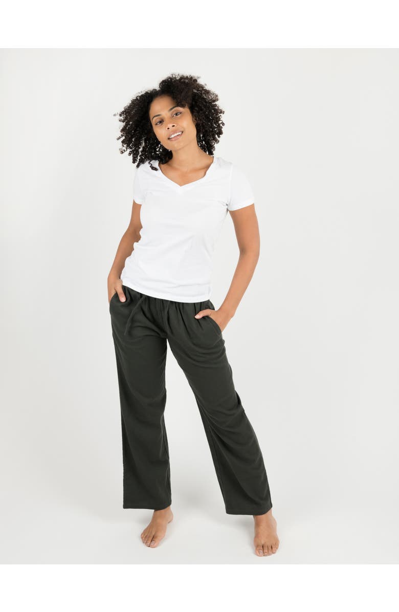 Leveret Women's Cotton Flannel Holiday Pajama Pants, Main, color, Dark Gray