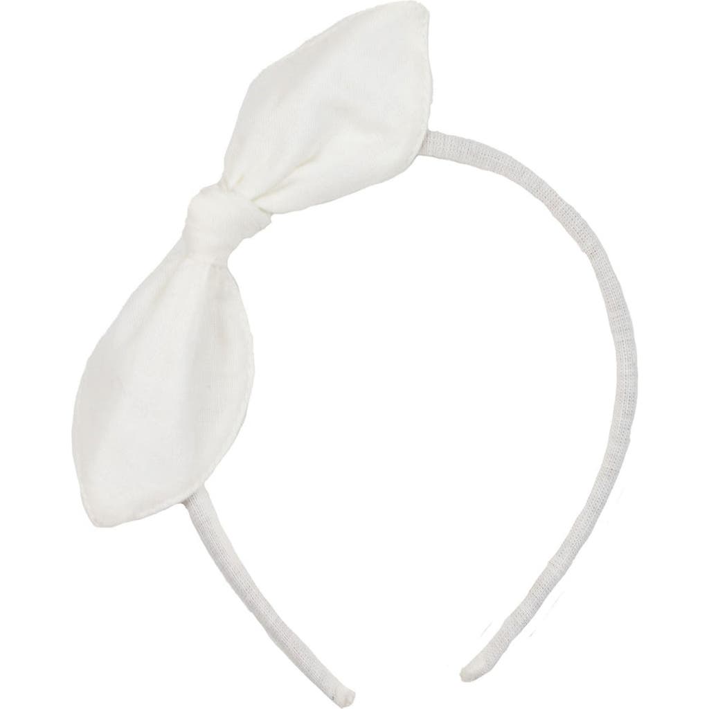 Cuclie Babies' Bow Headband In White