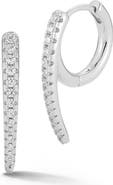 GLAZE JEWELRY Sterling Silver Curved Bar Huggie Hoop Earrings