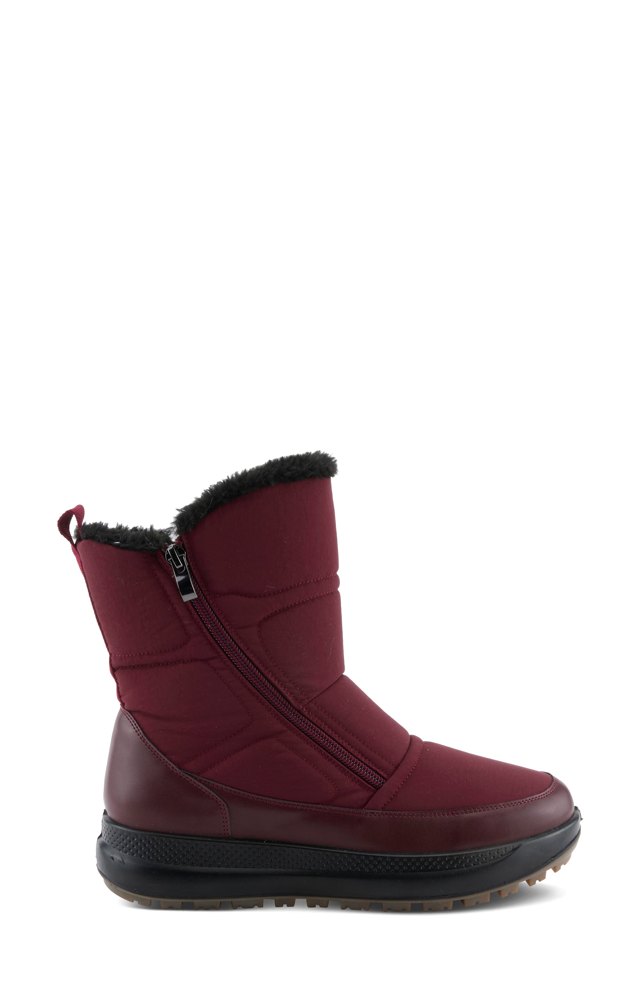 Cariselle Faux Leather Boot, Alternate, color, BORDEAUX