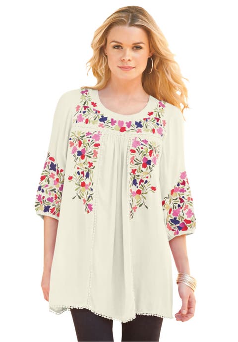 Boho Floral Tunic (Plus)
