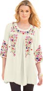 Roaman's Boho Floral Tunic