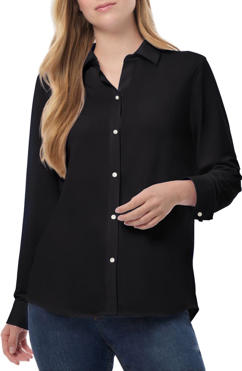 Jones New York Button-Up Crepe Shirt, Main, color, 