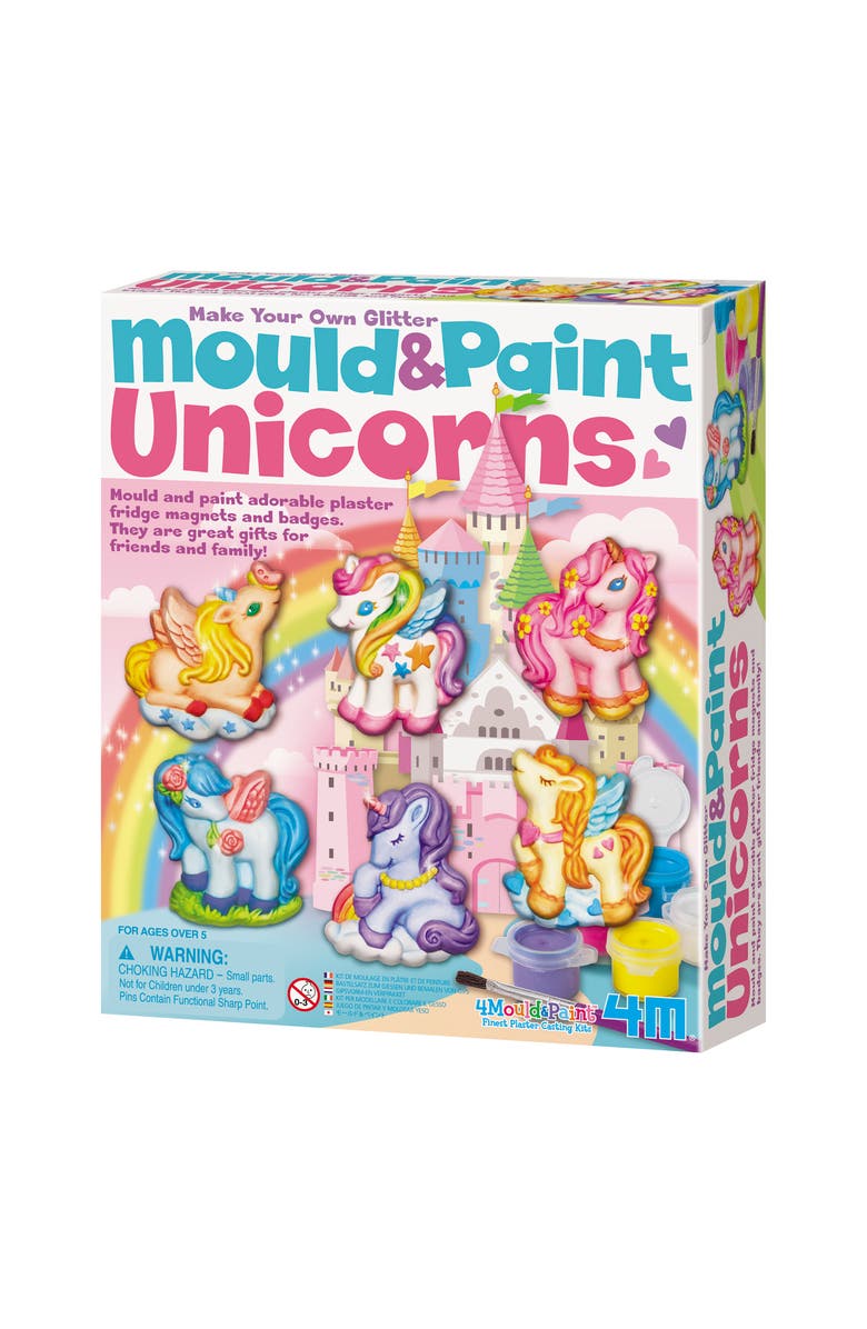 4M Unicorns Mould & Paint Kit, Main, color, Multicolored