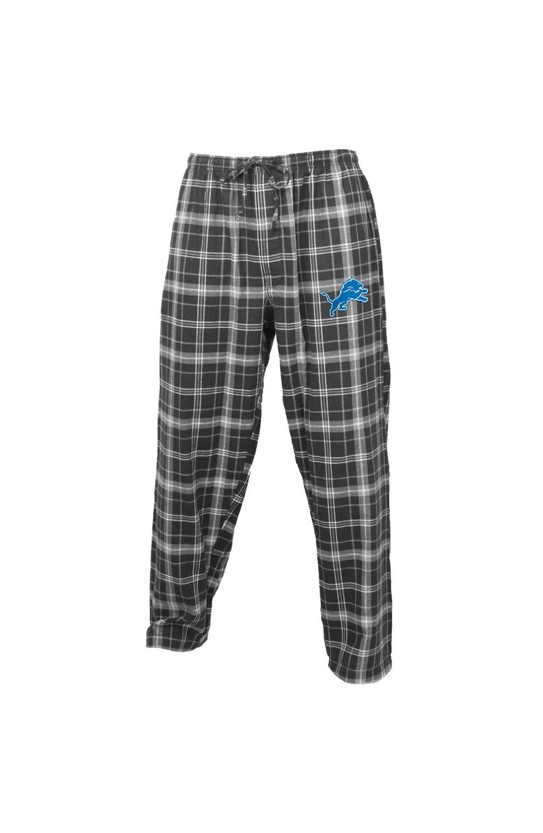 CONCEPTS SPORT Men's Concepts Sport Charcoal/Gray Detroit Lions Ultimate Plaid Flannel Pajama Pants, Main, color, 