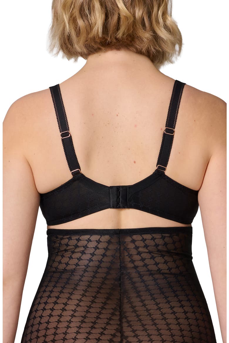 Plume Embroidered Bralette, Alternate, color, BLACK