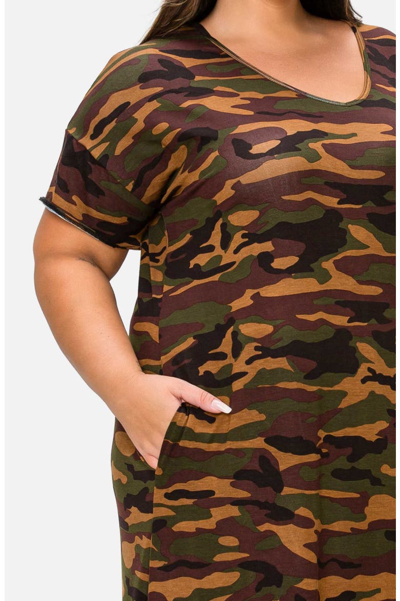 Katt Camo Pocket Maxi Dress, Alternate, color, CAMO