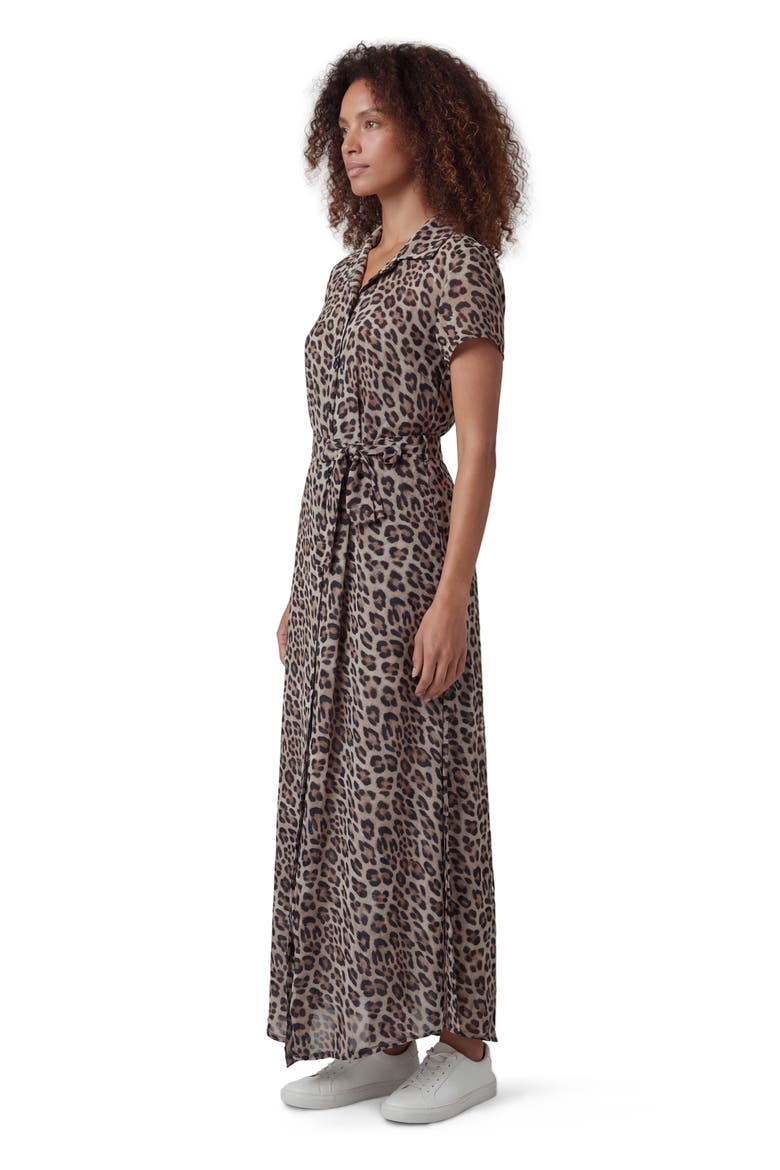 Leopard Womens Shirt Dress, Alternate, color, LEOPARD BROWN