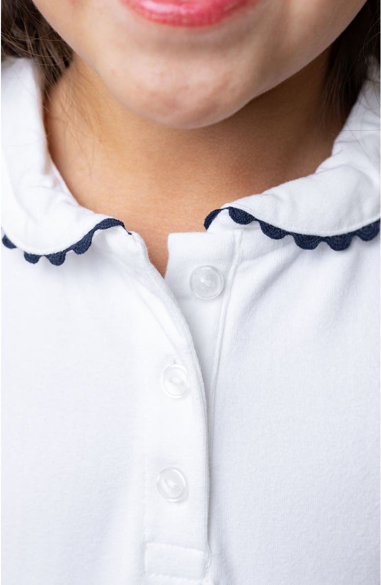 Hope & Henry Girls' Organic Puff Sleeve Polo, Kids, Alternate, color, 