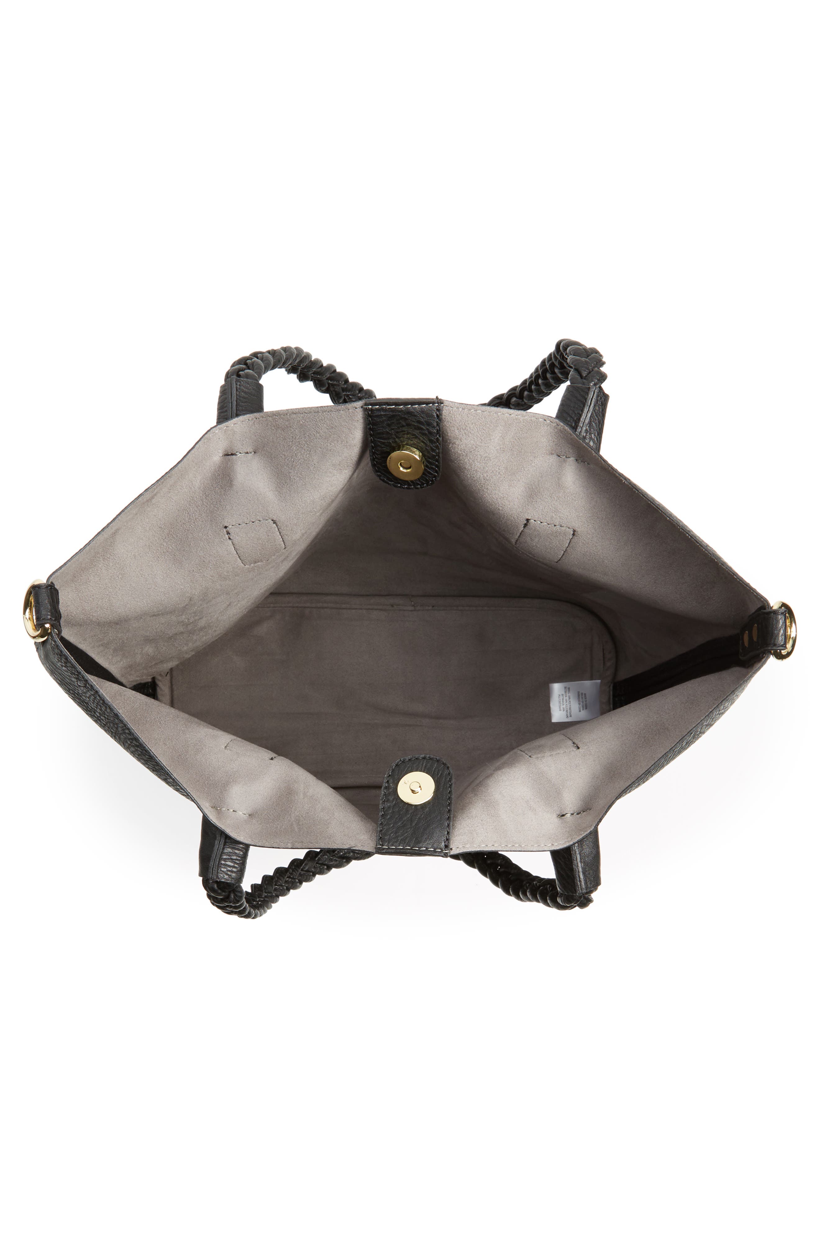 Street Level Slouchy Faux Leather Tote with Pouch, Alternate, color, 