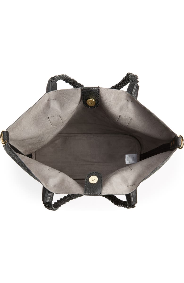 Street Level Slouchy Faux Leather Tote with Pouch, Alternate, color,