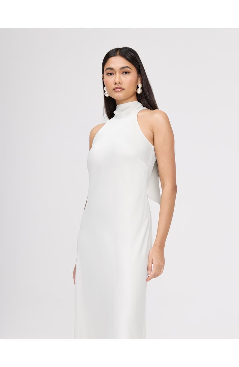 Ghost London Angelica High Neck Satin Maxi Dress, Alternate, color, Ivory