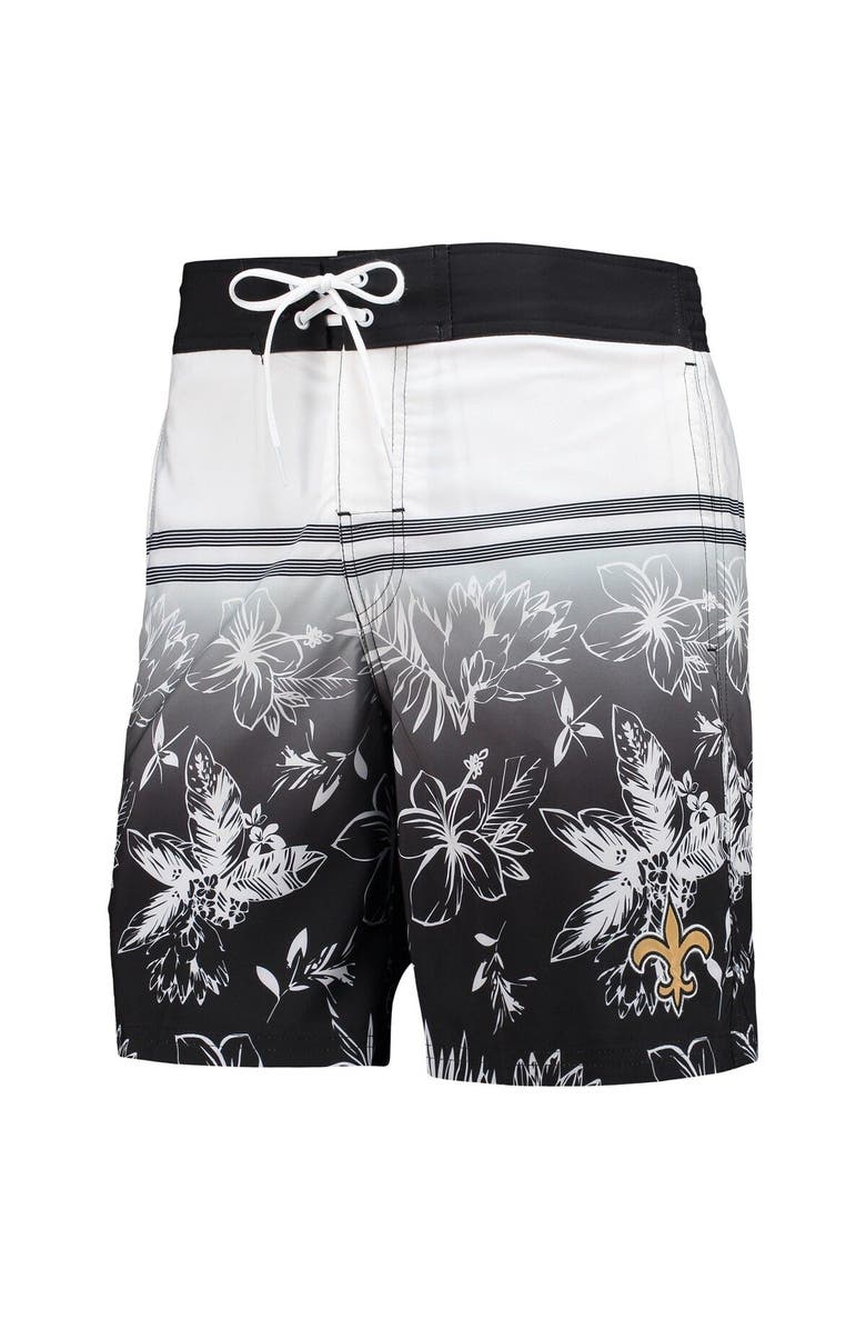 G-III SPORTS BY CARL BANKS Men's G-III Sports by Carl Banks Black New Orleans Saints Island Volley Swim Shorts, Alternate, color, 