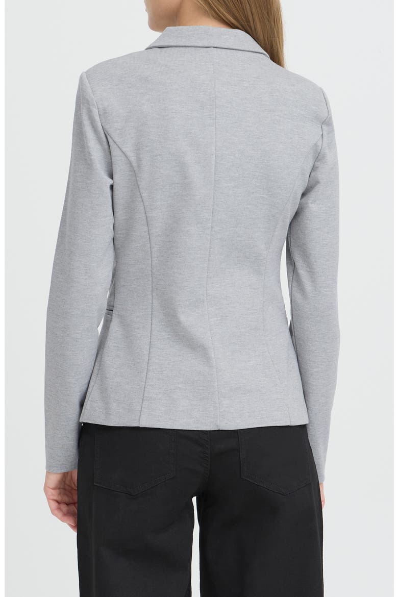 Regular Notch Lapel Ponte Blazer, Alternate, color, GREY MELANGE