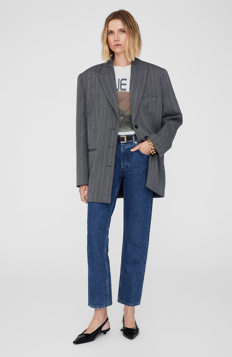 ANINE BING Cade Mushrooms Tee, Alternate, color, Off White