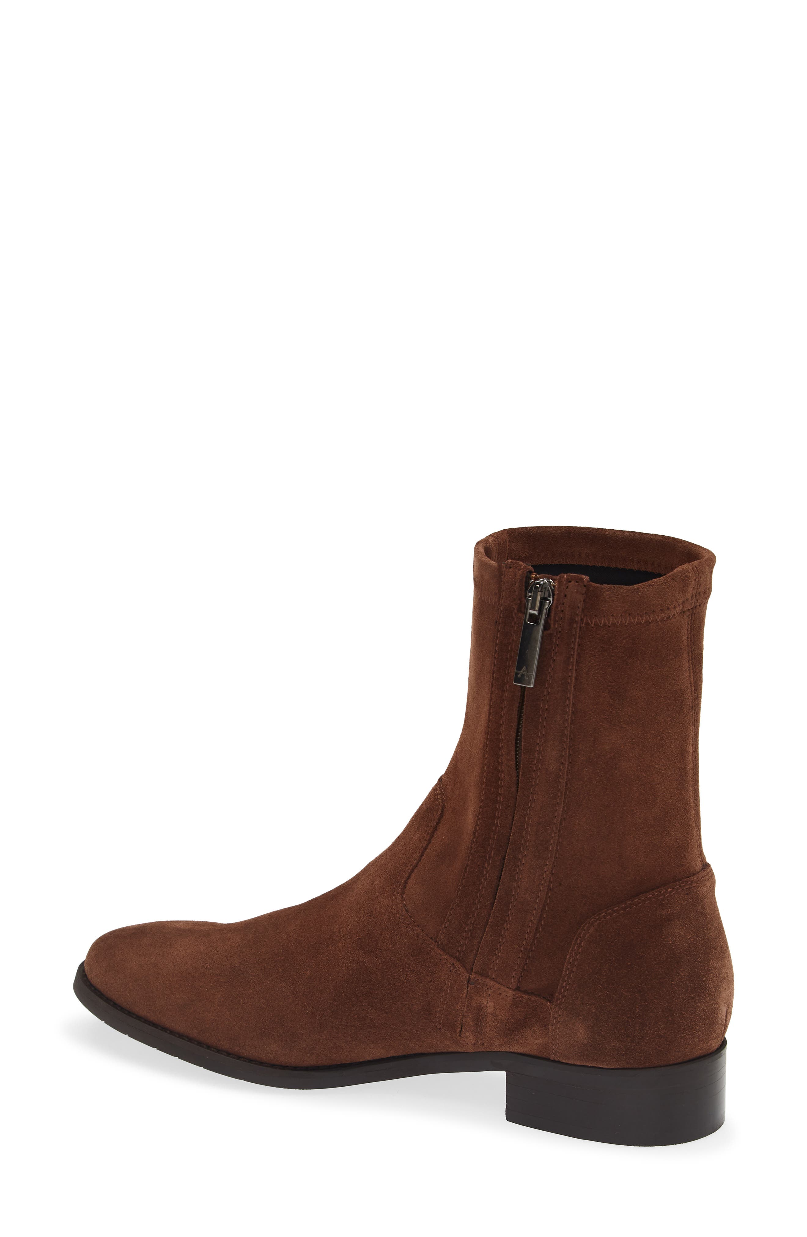 Sabrena Low Weatherproof Bootie, Alternate, color, COGNAC SUEDE