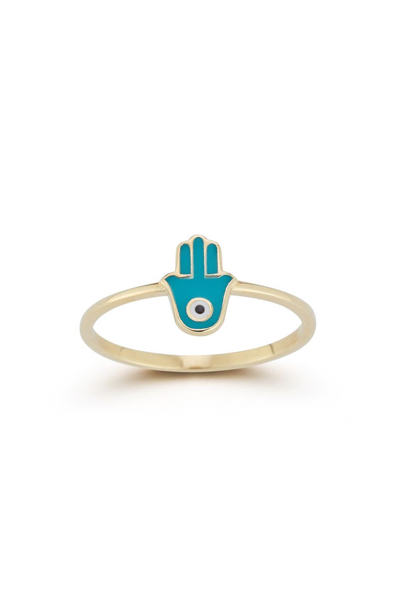Ember Fine Jewelry Hamsa Ring, Main, color, Gold