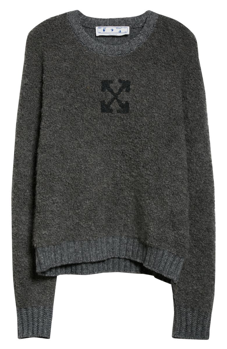 Off-White Men's Arrows Reversed Knit Crewneck Sweater, Alternate, color, 