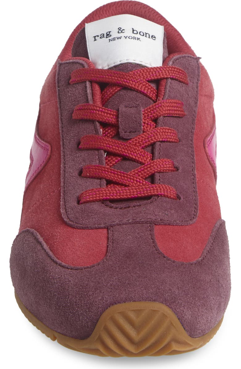 rag & bone Retro Runner Slim Ultra Sneaker, Alternate, color, Burgundy Suede