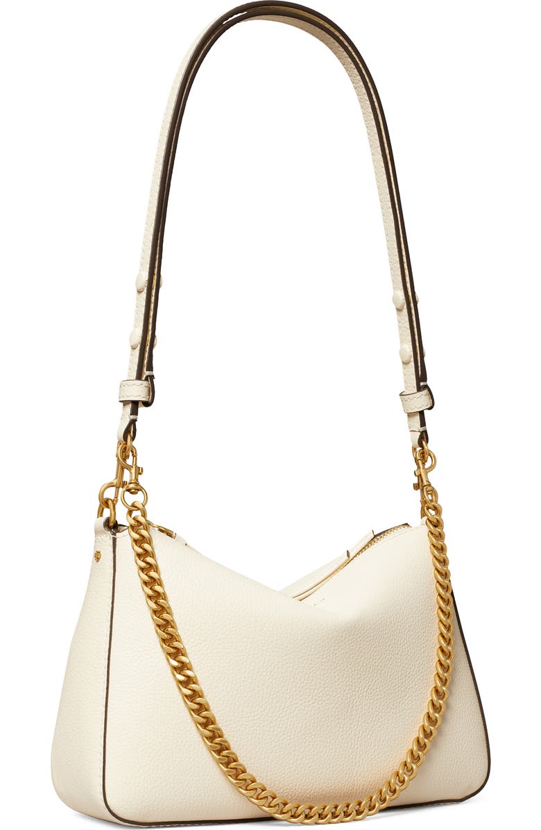 Tory Burch Small Perry Leather Shoulder Bag, Alternate, color, Warm White