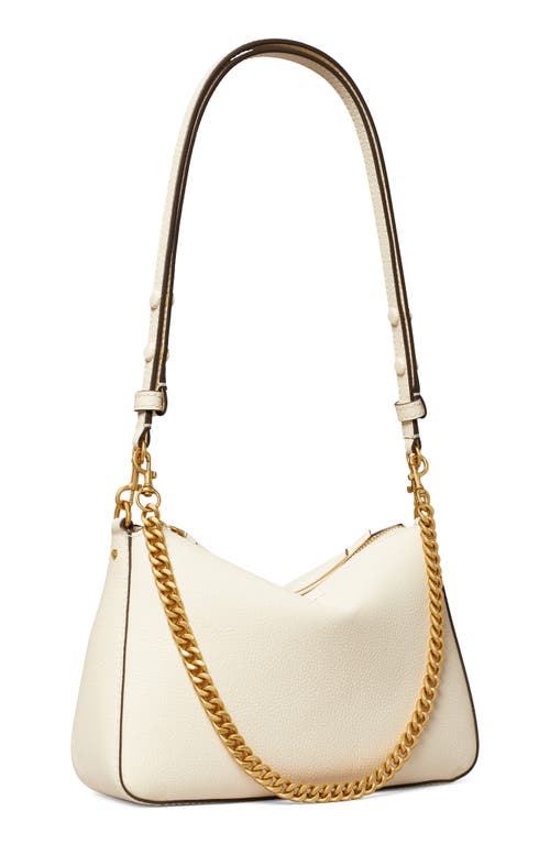 Tory Burch Small Perry Leather Shoulder Bag In Warm White