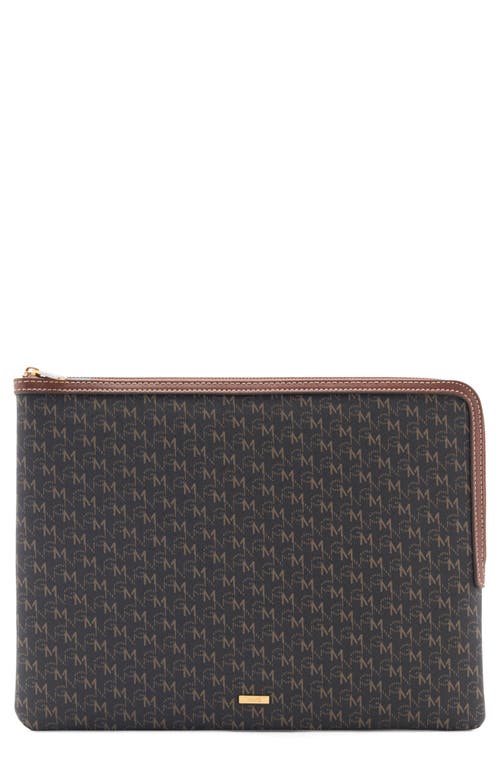 Mango Monogram Laptop Case In Brown