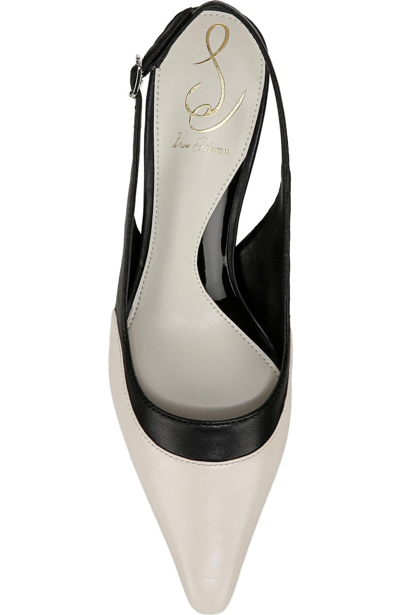 Sam Edelman Bayley Pointed Toe Slingback Pump, Alternate, color, Modern Ivory/Black