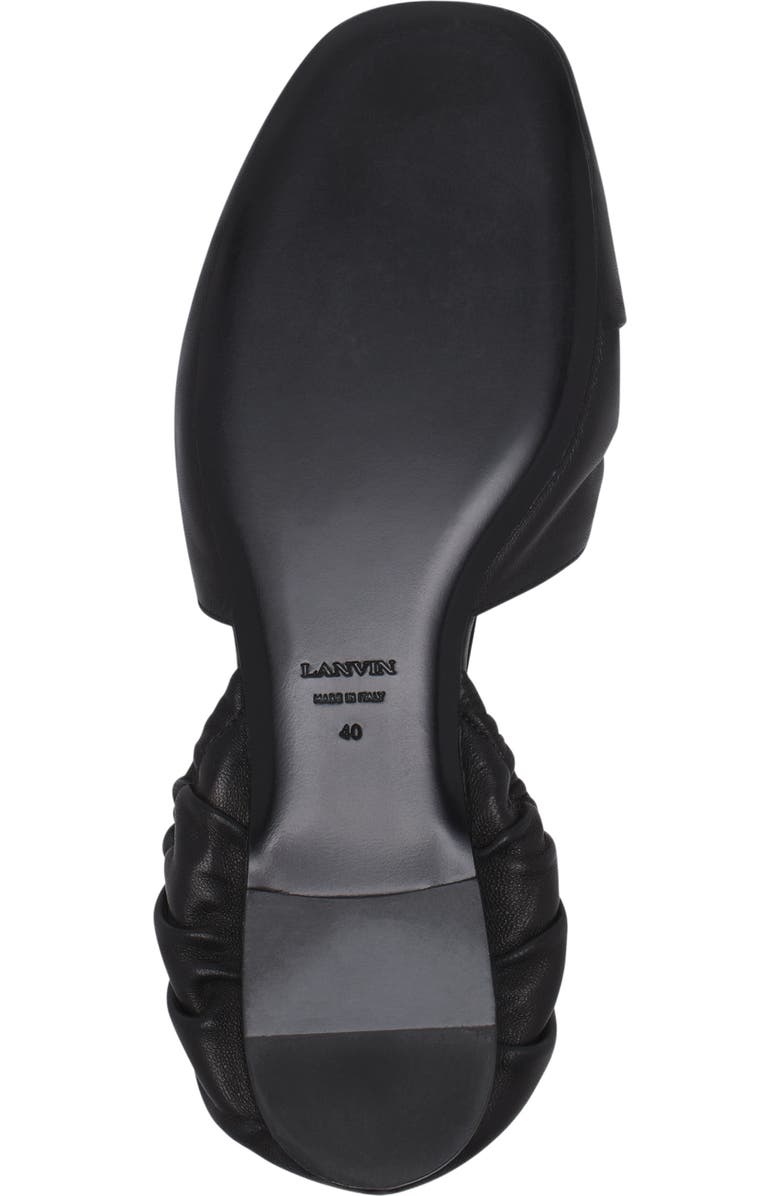 Lanvin Mesure Lace-Up Leather Ballerina, Alternate, color,