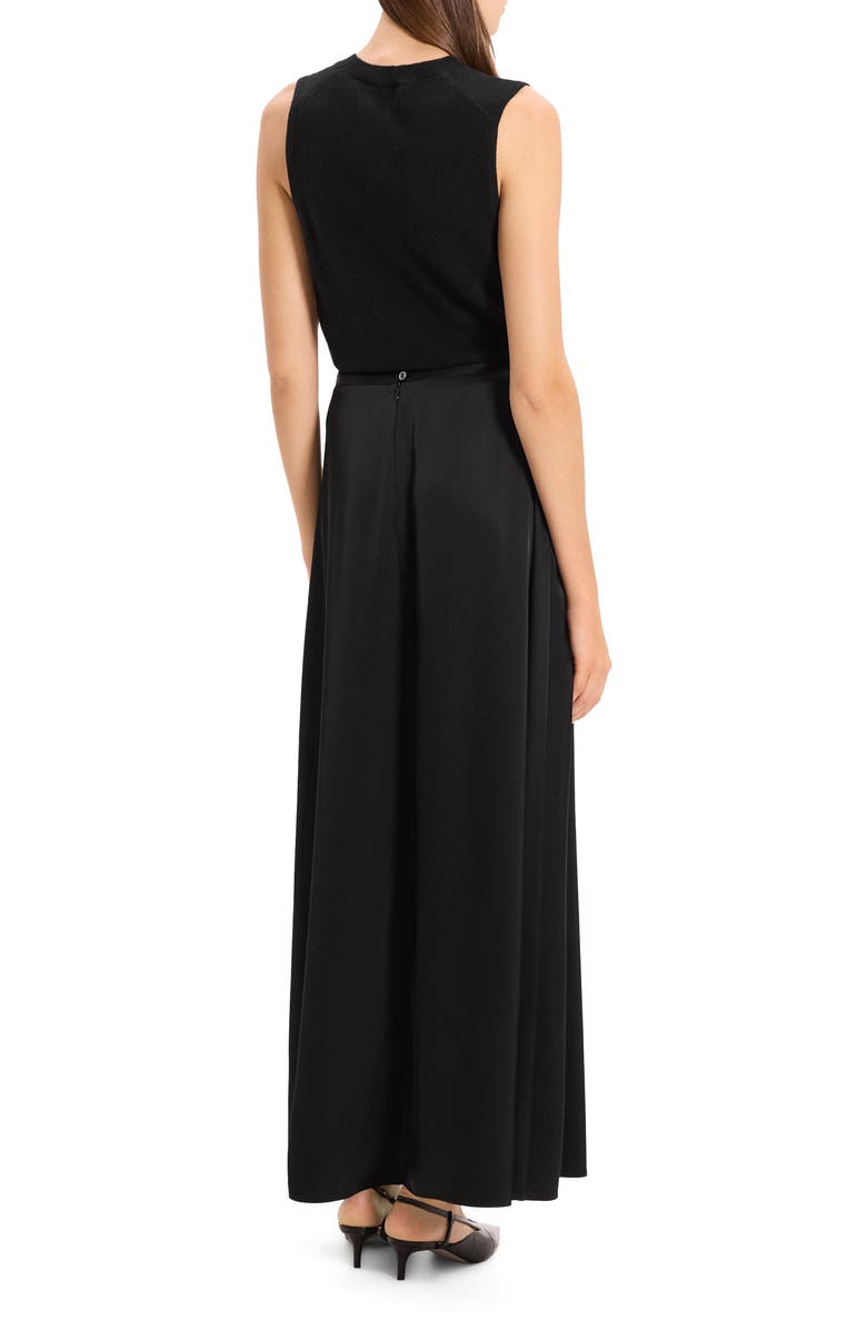 Theory Bias Cut Maxi Skirt, Alternate, color, Black