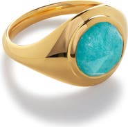Monica Vinader Eclipse Amazonite Signet Ring