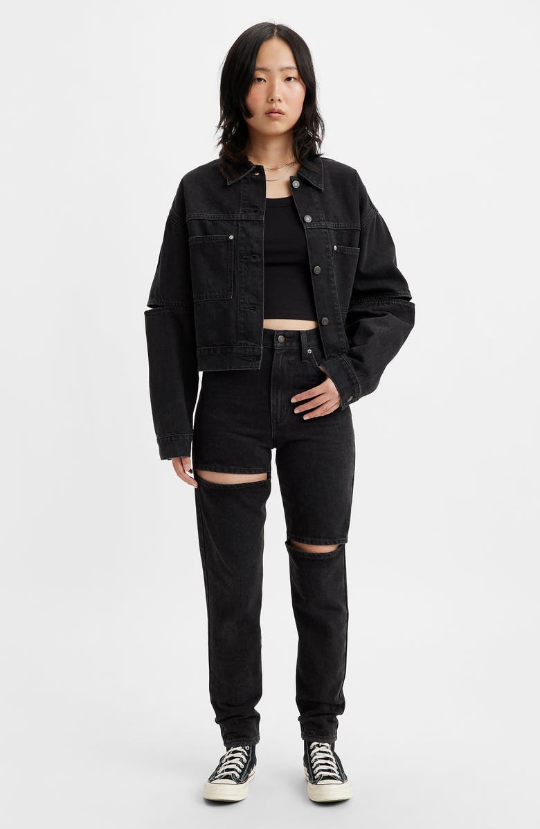 Levi's<sup>®</sup> Sliced High Waist Mom Jeans, Alternate, color,