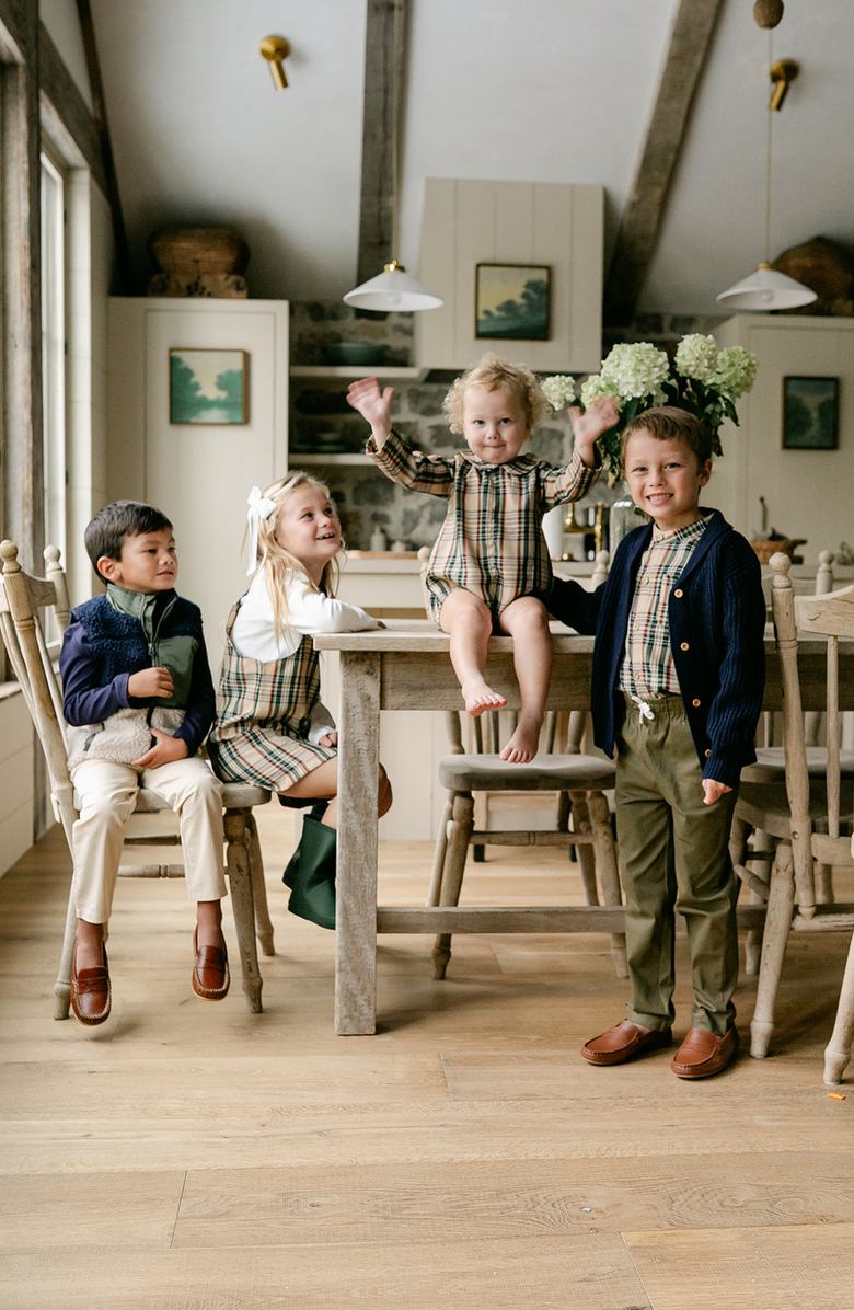 Little Paper Kids Kate Plaid Overall Dress, Alternate, color, Fall Plaid