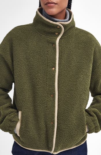 Barbour Violette Fleece Jacket In Green