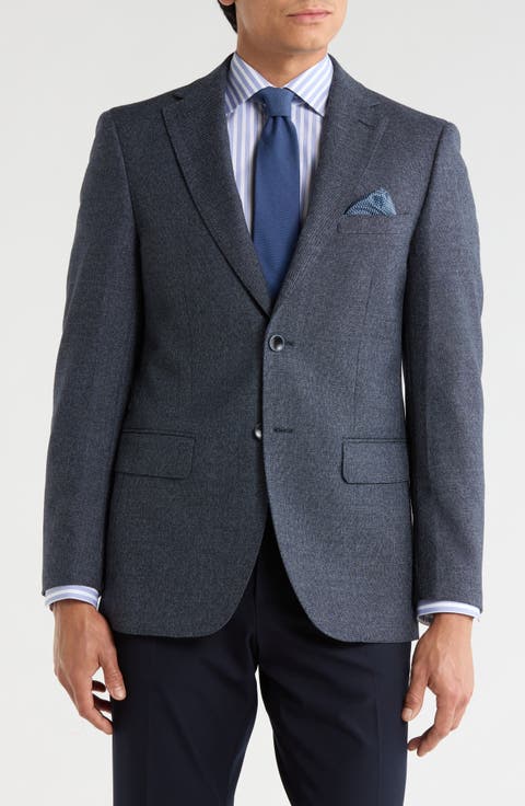 Slim Fit Stretch Knit Sport Coat (Regular, Short & Long)