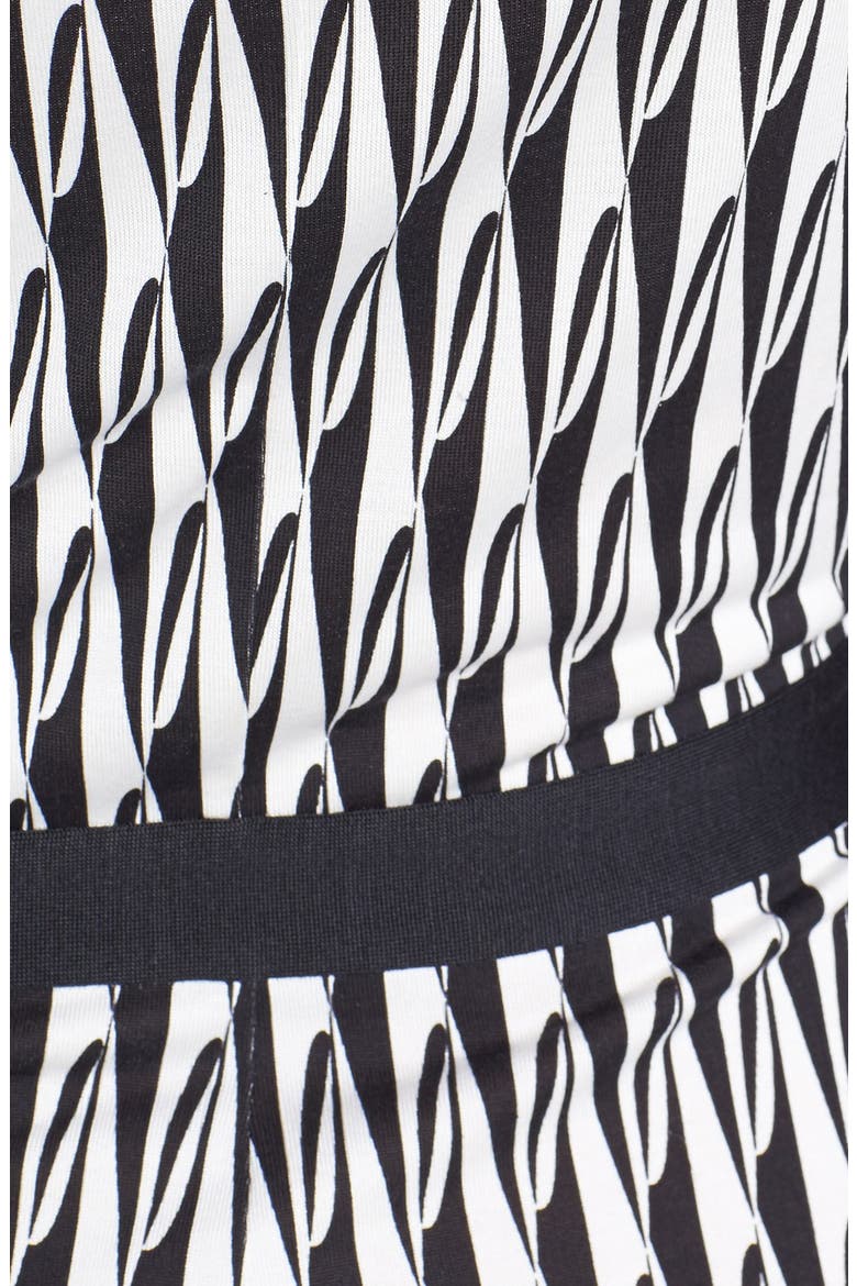 'Fiona' Button Front Knit Silk Dress, Alternate, color, STRIPE MAZE