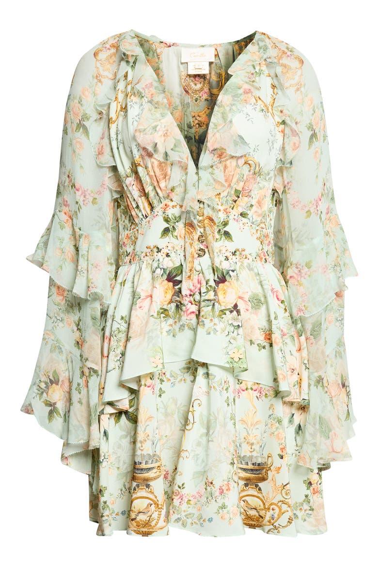 Wildflower Wunderland Silk Dress, Main, color, WILDFLOWER WUNDERLAND