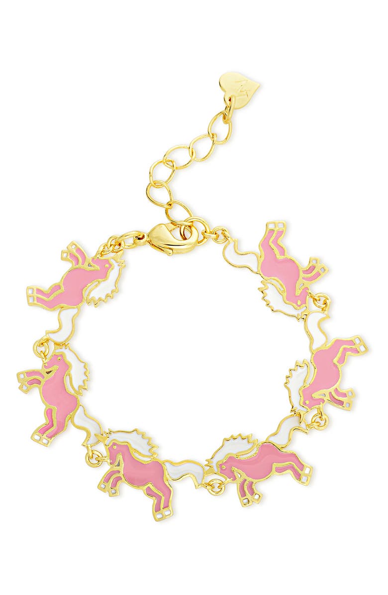 Lily Nily Unicorn Bracelet, Main, color, Gold