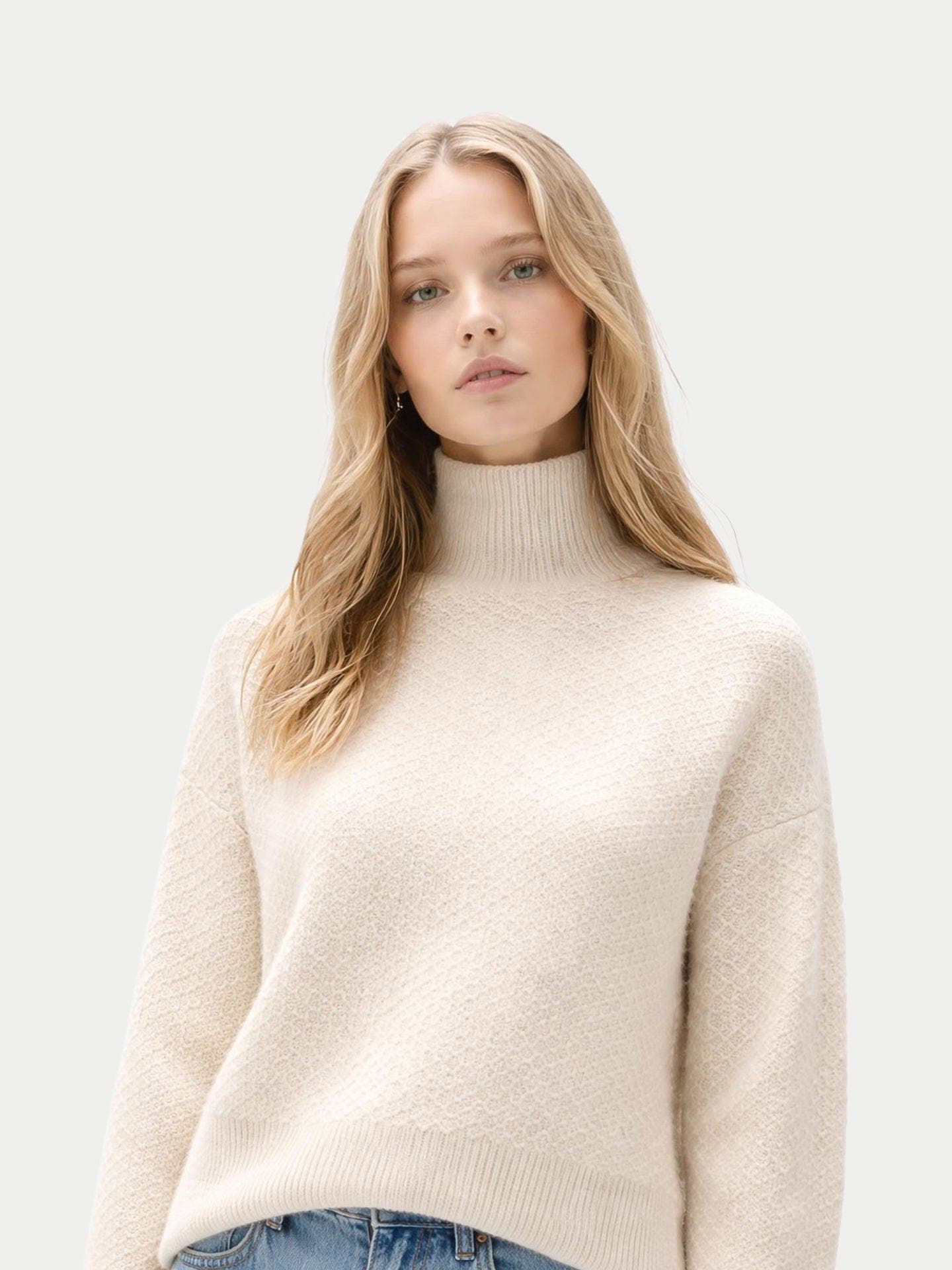 High-Neck Knitted Sweater - image 2