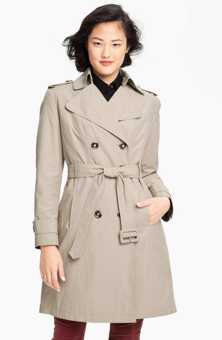 Calvin Klein Double Breasted Trench Coat, Main, color,