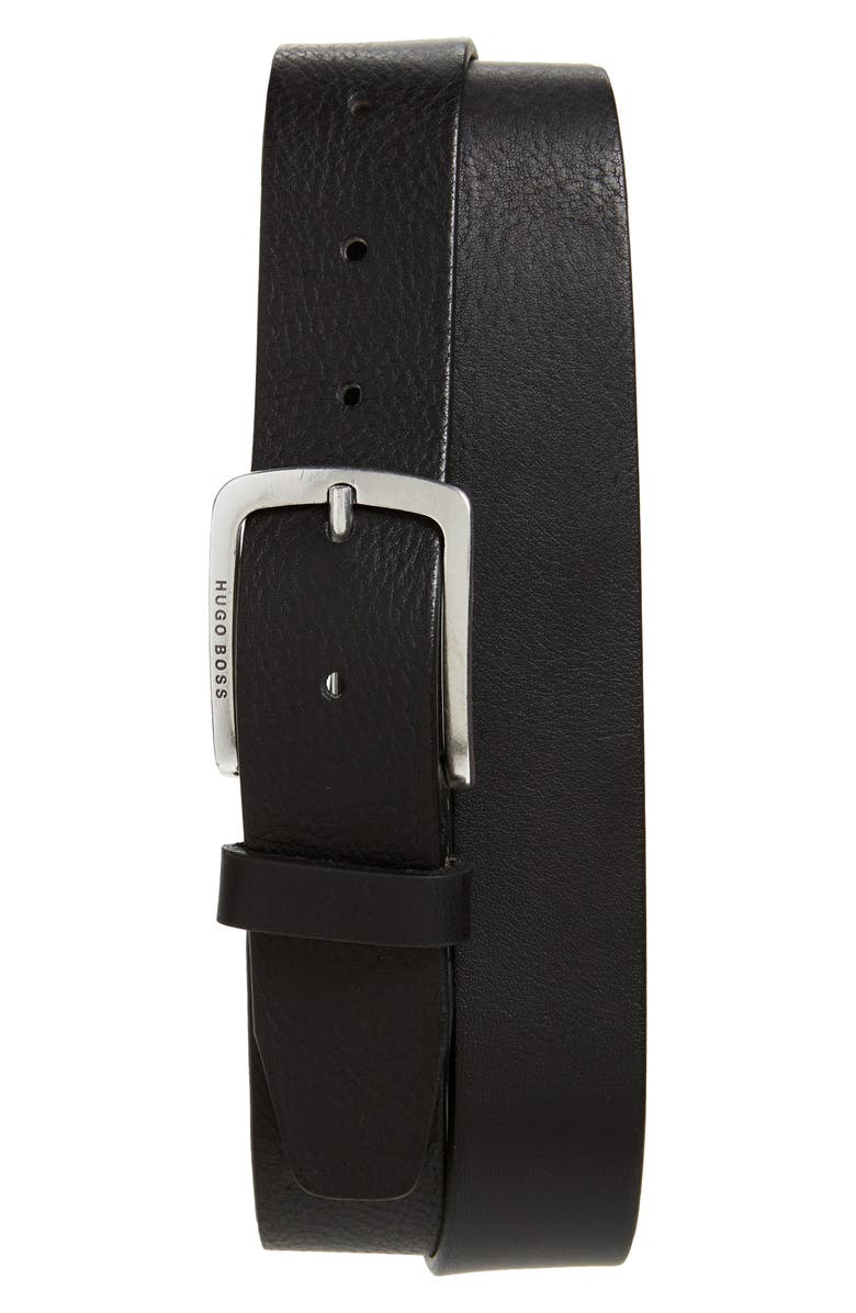 BOSS Jor-V Leather Belt, Main, color, 