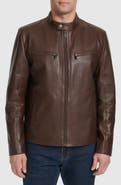 Cole Haan Leather Moto Jacket