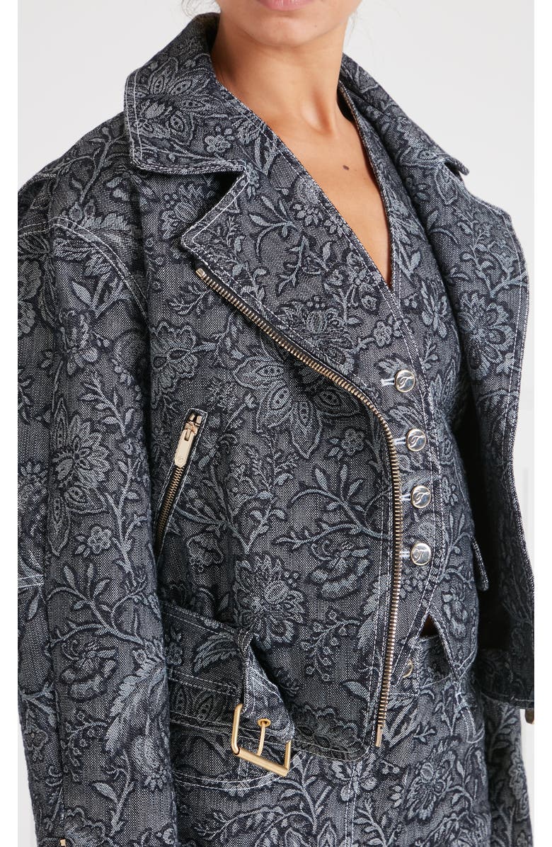 Temperley London Francis Denim Jacket, Alternate, color, Washed Black