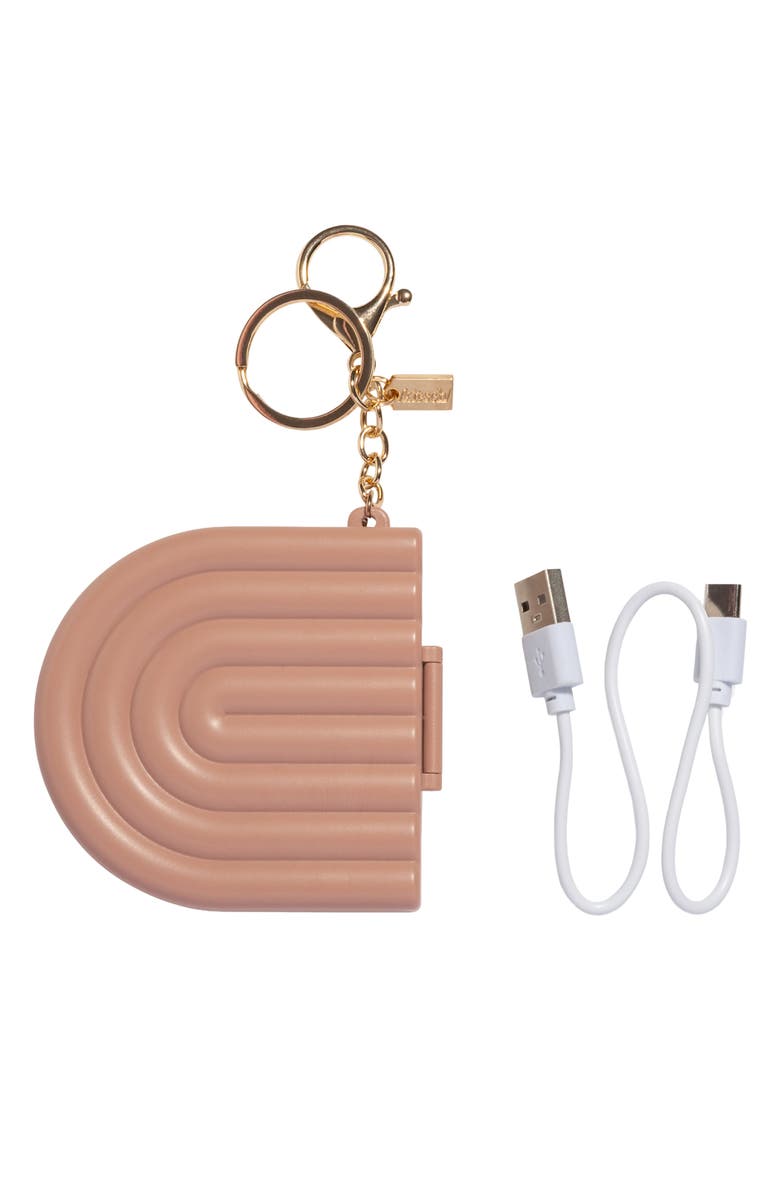 Kitsch Compact Mirror Keychain, Alternate, color, Terracotta