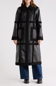 Hutch Ozzie Faux Shearling Trim Coat