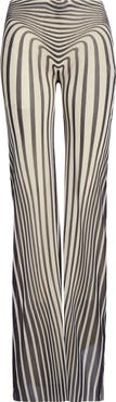 Jean Paul Gaultier Re-Edition Body Morphing Trompe l'Oeil Mesh Flare Pants