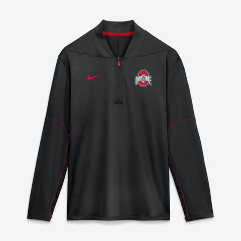Men's Nike Black Ohio State Buckeyes 2026 Sideline Midweight Half-Zip Dri-FIT Pullover